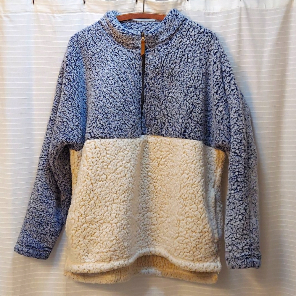Half zip fleece sweater womens sz XL